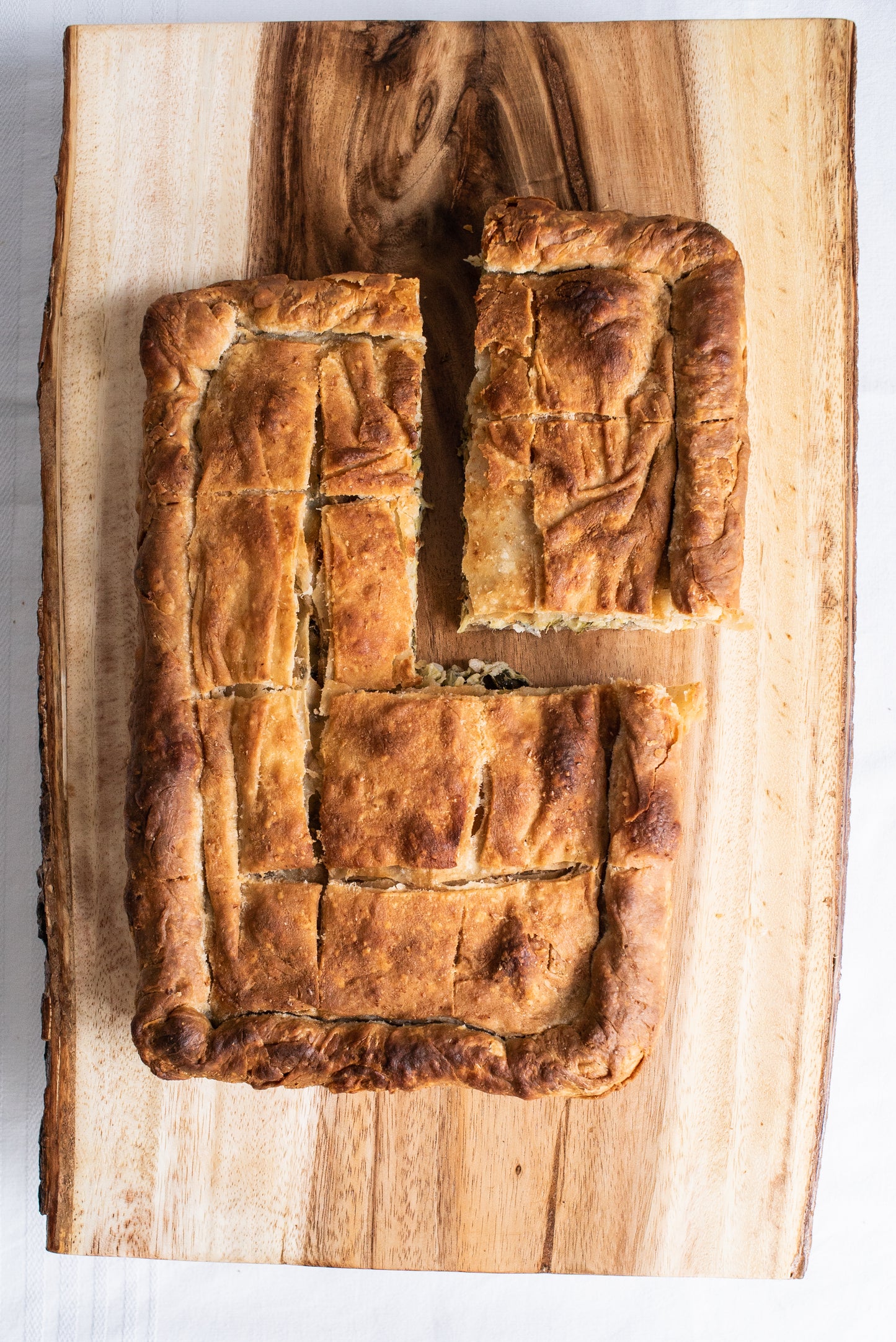 Prasopita (Leek and feta pie)